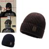 Mens Fleecelined Beanie With Letter Details For Warmth And Windproof Use
