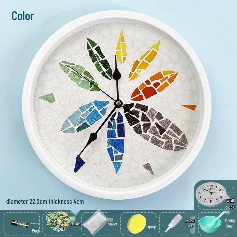 DIY Handmade Wall Clock Kit – Creative Collage for Children and Adults