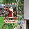 1pc, Christmas Santa Claus Giftdouble-sided Garden Flag Yard Decoration, Outdoor Decoration, Lawn Decoration, Flag Only