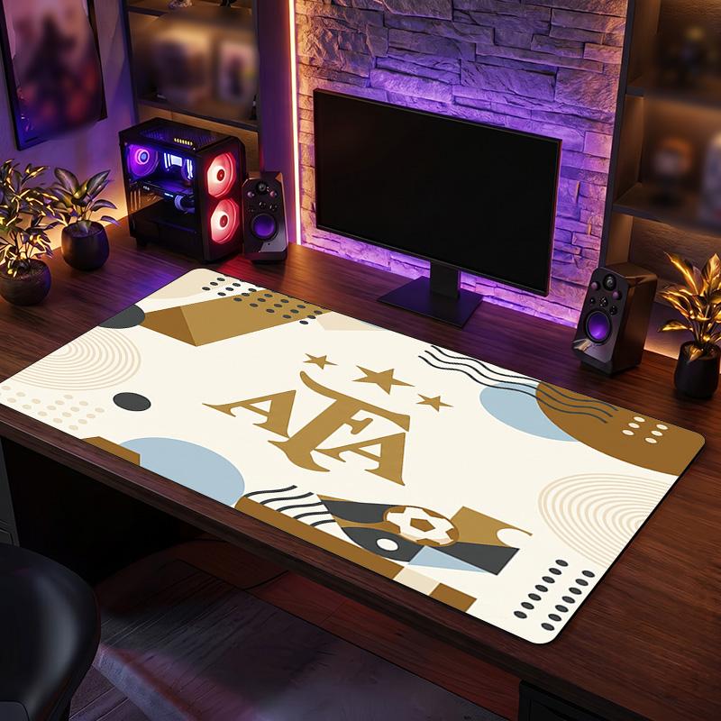 Tappetino Mouse Scudo Calcio Argentina, Tappetino da Scrivania Esteso Antiscivolo in Gomma per Gaming Ufficio Laptop Regalo per Fan