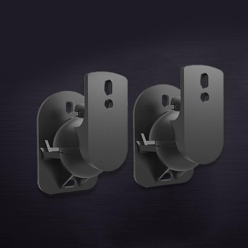 Universal Surround Small Satellite Ceiling Speaker Brackets 1Set Black Soundbar Wall mounting Brackets for Speakers