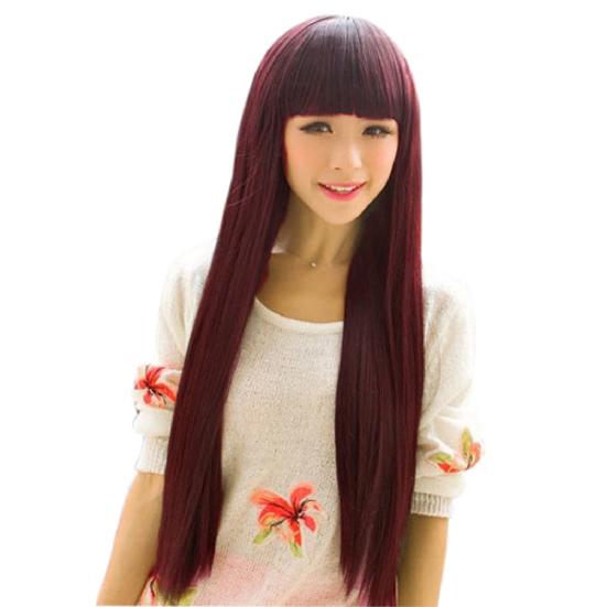 Wig Natural Soft Long Hair Extension Wear Cosplay Wig Various Colors for Daily