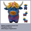 Highland Cow Figurine Ornaments Colored Yak Statue Resin Handicrafts Decorations Handcrafted Cattle Figurine Ornament