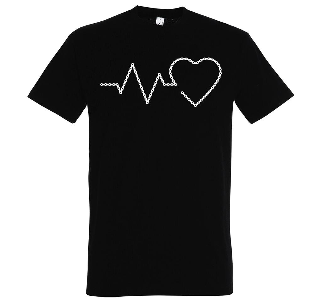 Youth Designz Mens Bicycle Chain Heart T-Shirt Heart Heart Logo Print Love