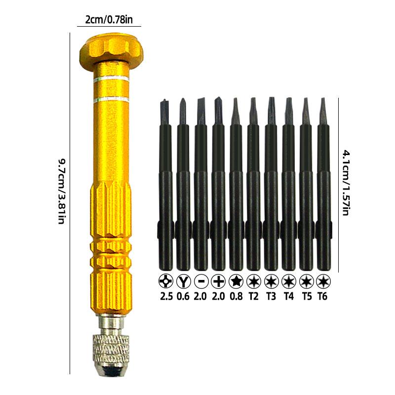 10-in-1 Precision Screwdriver Set for Mobile Phones,Notebooks,and Computers-Perfect for Small Maintenance and Disassembly