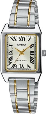 Standard Quartz Ladies Watch LTP-V007SG-9B Silver X Gold Metal Band Overseas Model
