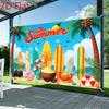 2D Printing Hello Summer Beach Backdrop for Kids & Studio Shoots