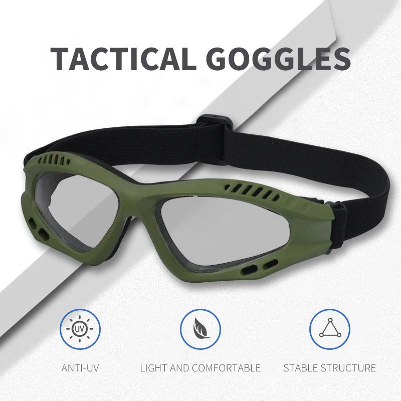 3 Lens Protective Goggles Sport Goggles Men Tactical Sunglasses clear Glasses