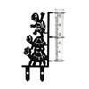 Rustproof Metal Frog Rain Gauge Stake Removable Garden Stake Rain Water Collector  Bird Watching