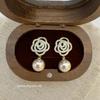 Elegant Zircon Pearl Flower Earrings: Luxurious & Versatile for Women