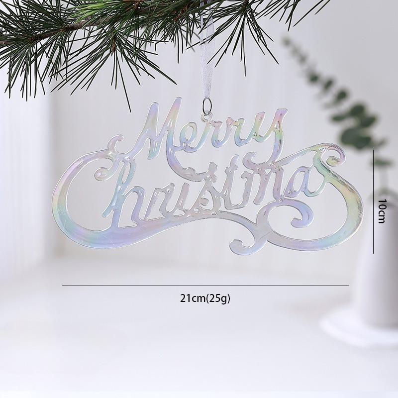Transparent Colorful Christmas Pendant Acrylic Crystal Pendant Christmas Decorations Drop Ornaments Festive/Party Supplies