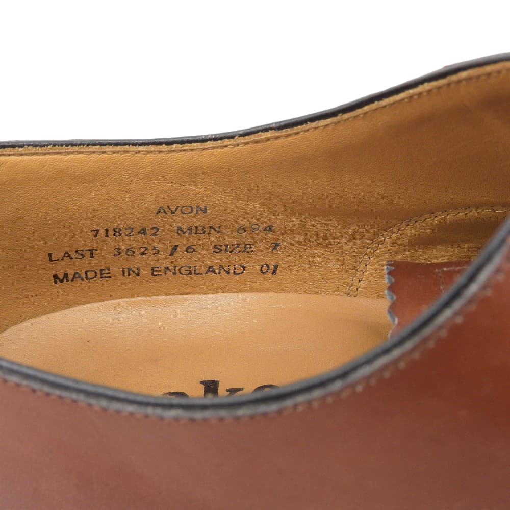 Loake Men's Leather Straight-Tip Shoes, Brown, Size 7 shoes 7 BrownUsed