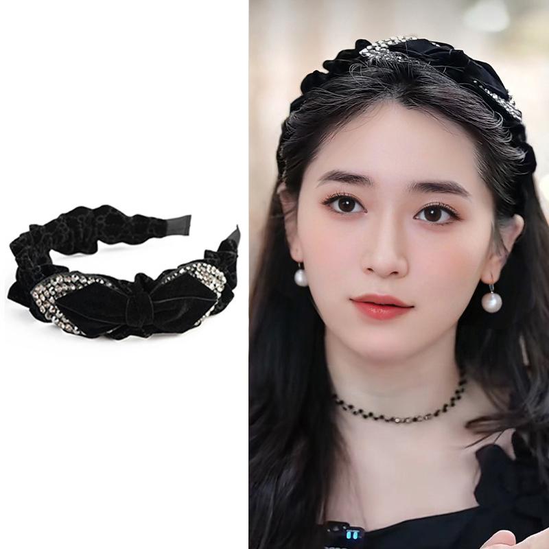 Bandeaux Papillon en Tissu Plissé Pour Femmes Bandeau Tempérament Élégant Français Accessoires Cheveux