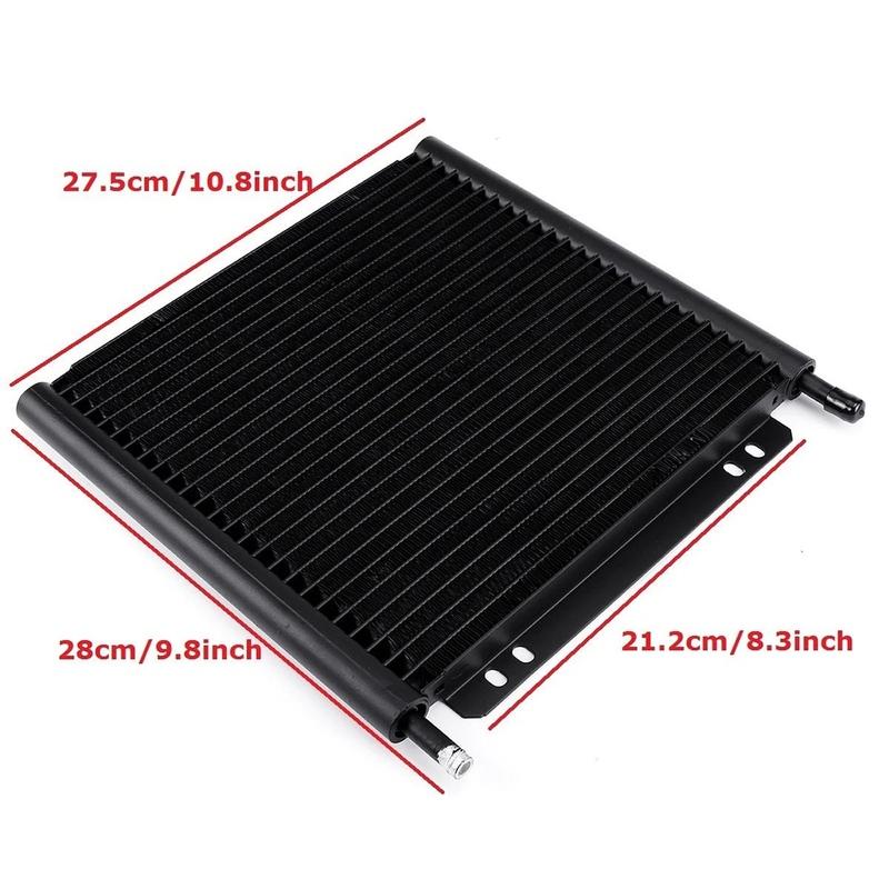25 Row Universal Oil Cooler Aluminum Transmission Oil Cooler Automatic Stacked Plate Oil Cooler Radiator Car Accessories-ABQA