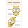 Elegante Orologio da Donna Lusso Moda Femminile Orologio da Polso Movimento al Quarzo Acciaio Inossidabile Impermeabile Luminoso Orologi Femminili