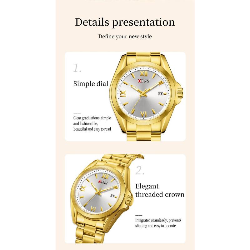 Elegante Orologio da Donna Lusso Moda Femminile Orologio da Polso Movimento al Quarzo Acciaio Inossidabile Impermeabile Luminoso Orologi Femminili