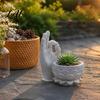 Versatile Storage Bowl 3D Printed OK Buddha Hand Lotus Flower Pot Zen Style Mini Planter Jewelry Tray Desktop Organizer for Succulents Jewelry