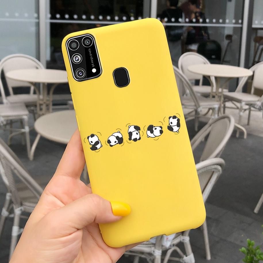 Silikonový kryt Pro Samsung M31 M 31 Obal Čerstvá květina Pírko Nárazuvzdorný kryt telefonu Pro Samsung Galaxy M31s M31 s M315 M317 Etui
