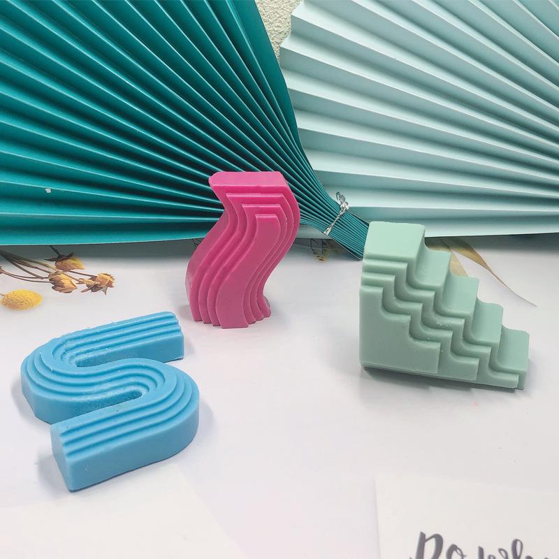 Geometric S & N-Shape Arch Aromatherapy Candle Silicone Mold