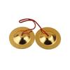 Indian Traditional Handmade Pure Iron Brass Plated Manjira For Bhajan 6.5 Cm CN1585