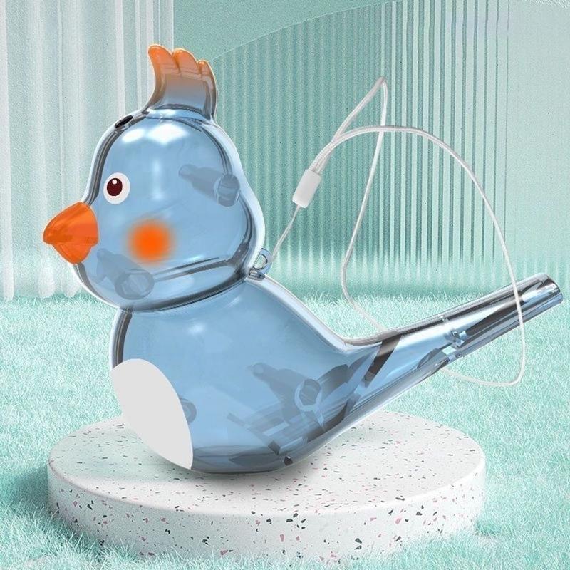 1Pcs Bathtime Musical Toys Cartoon Bird Whistle Water Whistle Bird Shaped With Lanyard Small Musical Instrument Toy Gift