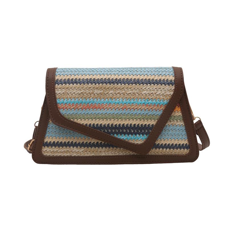 Hot-selling women s bags, high-end fashion and simple woven small square bags, the new trendy casual shoulder messenger bags of the season