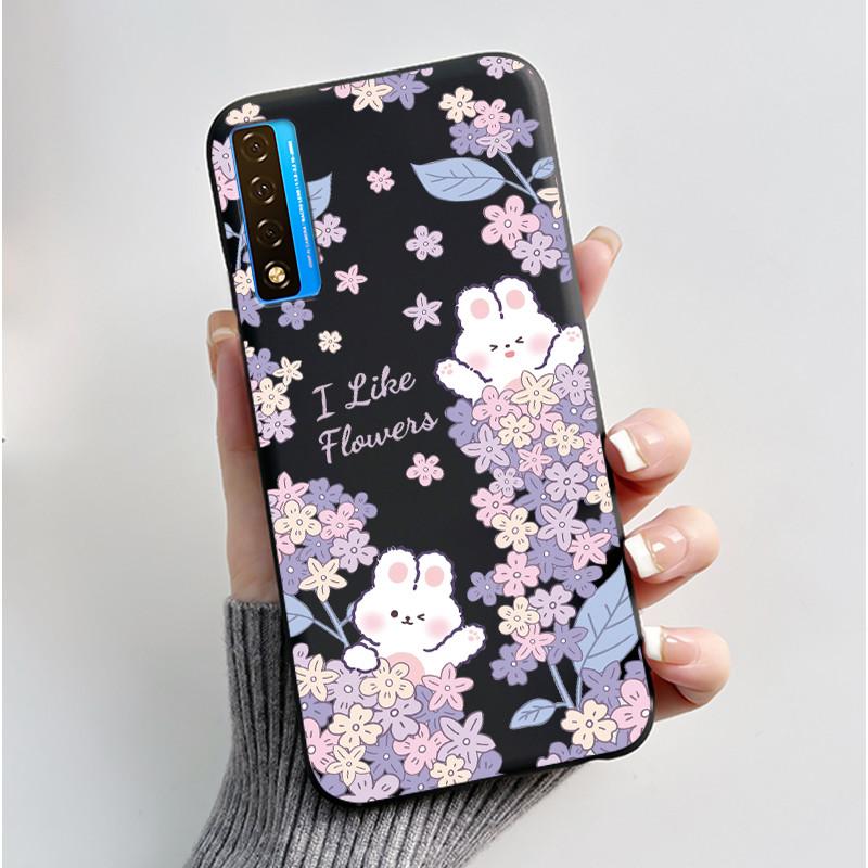 Case For TCL 20S 20L 20L+ 20 Pro 5G Luxury Cute Love Rabbit Funny Black Soft Silicone Phone Case For TCL20 20Pro 5G Back Cover