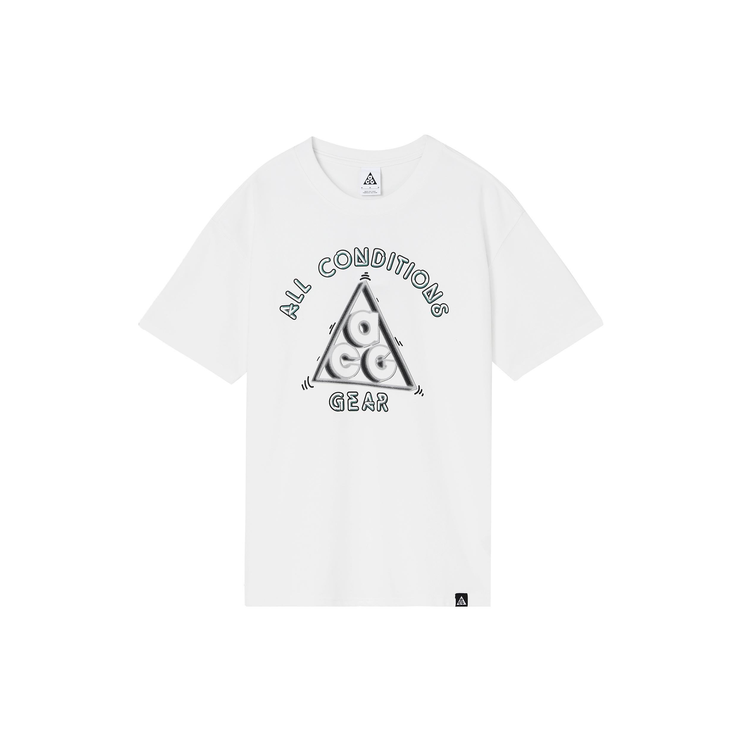 Nike ACG Outdoor Sports Alphabet Printing Short Sleeve White Men s DD8811-121 M