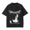 Manhunts Horror  Mens T Shirts Washed  Vintage Tee Shirt Short Sleeve Round Collar Tshirt Pure Cotton Gift Idea Tops