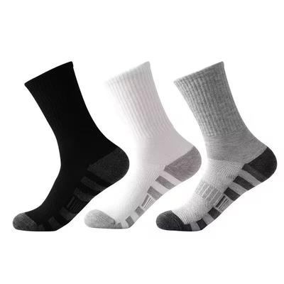 Simple Business Middle Tube Socks Solid Color Men's Socks Soft Breathable Sport Socks