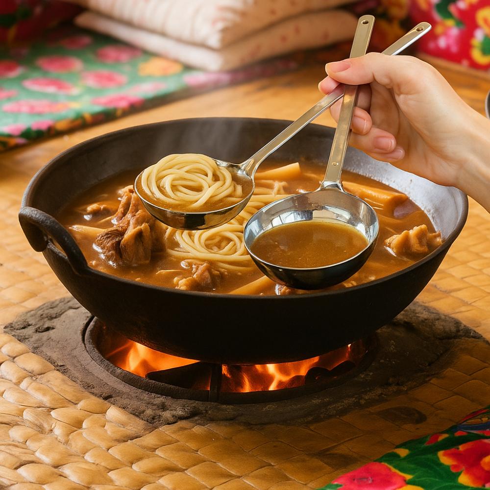 Deepened Soup Spoon Stainless Steel Hot Pot Scoop Kitchen Utensil Slotted Spoon  Home
