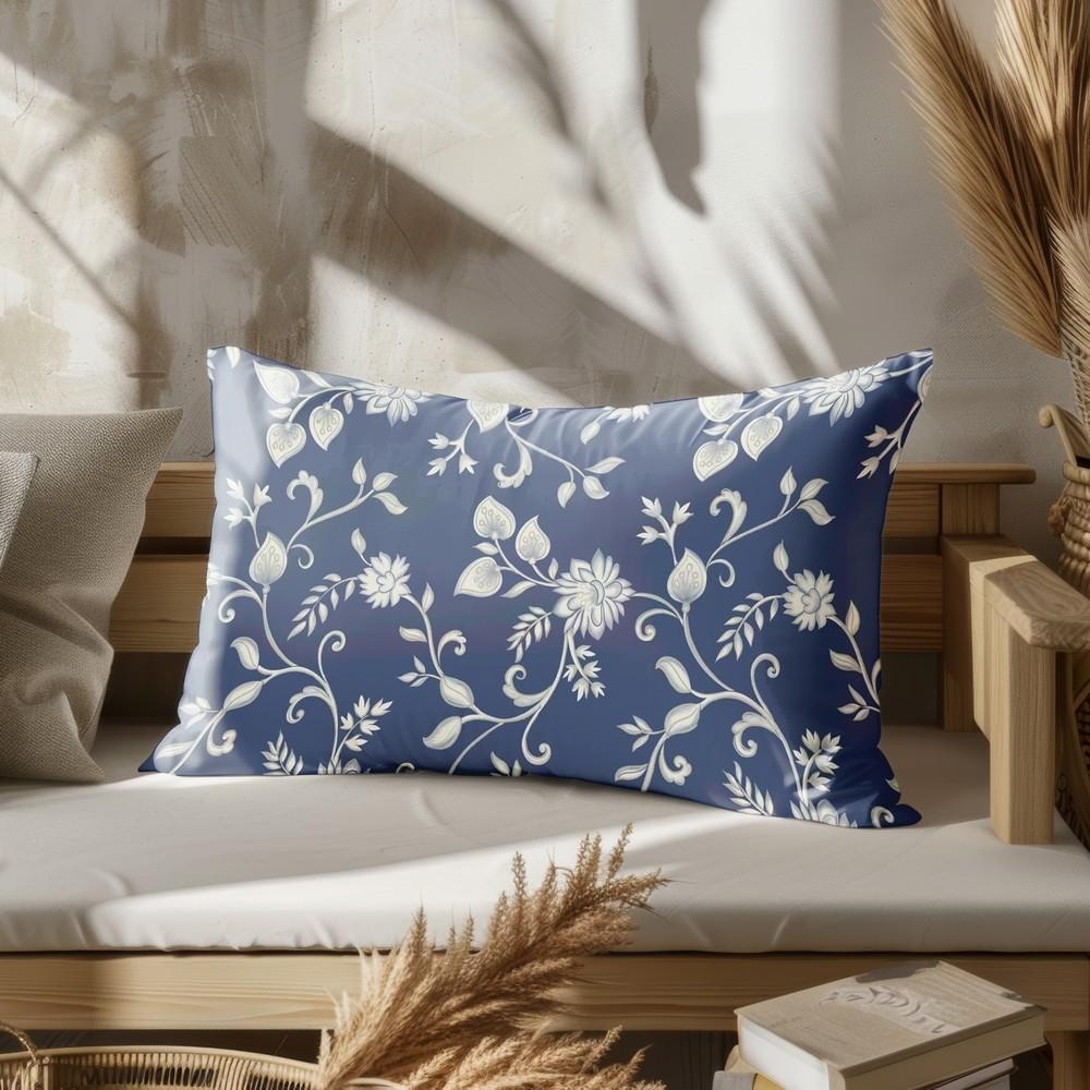 Home Decor Floral Pattern Pillowcase Suitable for Sofa Bedroom Car Pillowcase Cushion Rectangular Cushion
