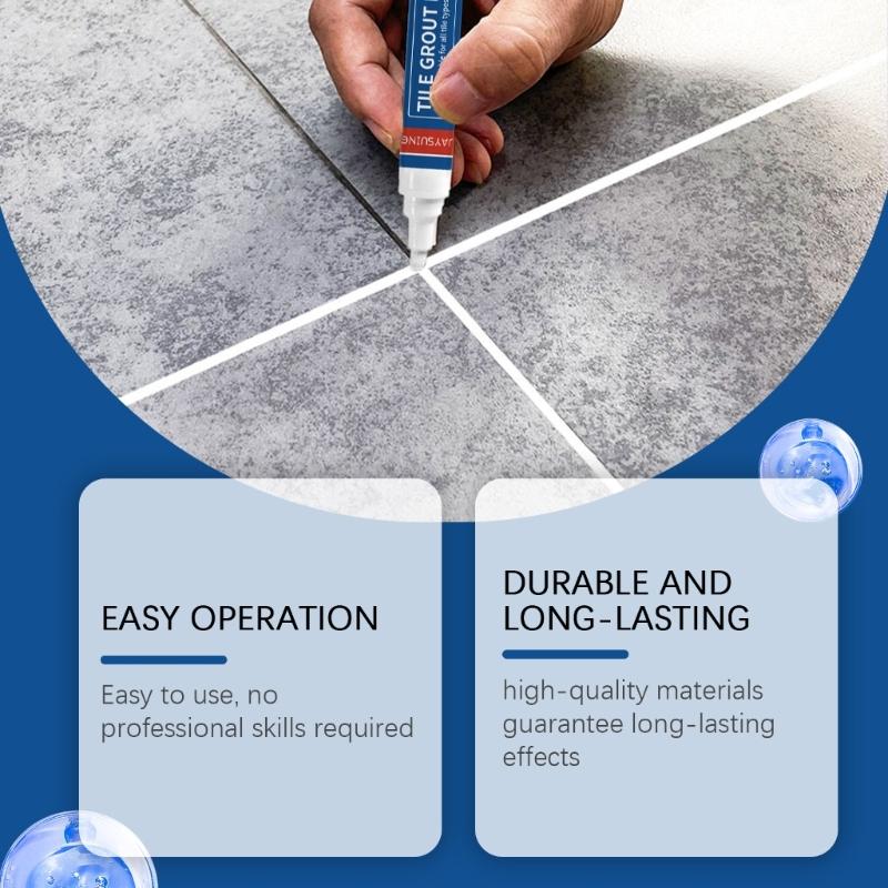 2 szt. Markery do uzupełniania płytek ceramicznych, Linie fug w łazienkach i kuchniach Płytki podłogowe Ściana, Korektor do płytek do łazienki