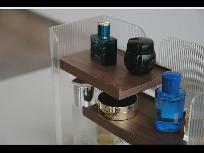 Organizzatore di Lusso in Acrilico per Cosmetici per Lavandino del Bagno o Scrivania