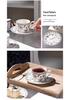 Exquisite Retro Floral Black & White Coffee Cup Set - Luxury Summer Gift Box