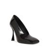 Fashion Show Style 10.5cm Irregular High Heels Spring/Summer Square Head Black White Fashion Sexy Professional Commuter Naked Shoes 43