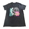 Offizielles Merch Herren Blink 182 Kurzarm Schwarz Grafik Logo T-Shirt Größe L Unisex T-Shirt