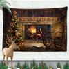 Christmas Atmosphere Tapestry Celebrate Festival Christmas Tree Living Room Home Wall Background Hanging Decorative Tapestry