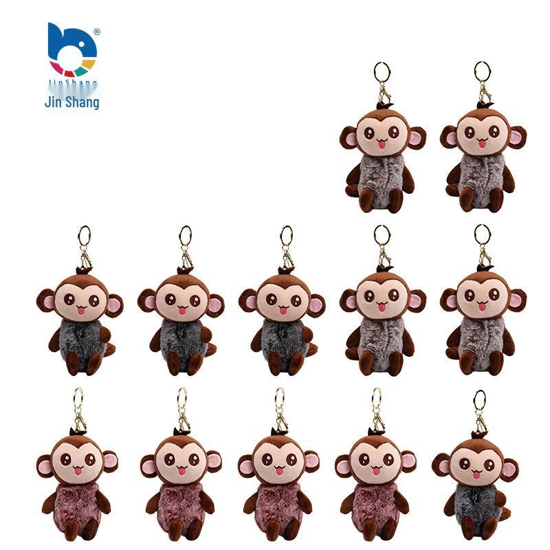 Scented Fuzzy Monkey Plush Toy Doll with Pendant for Bags
