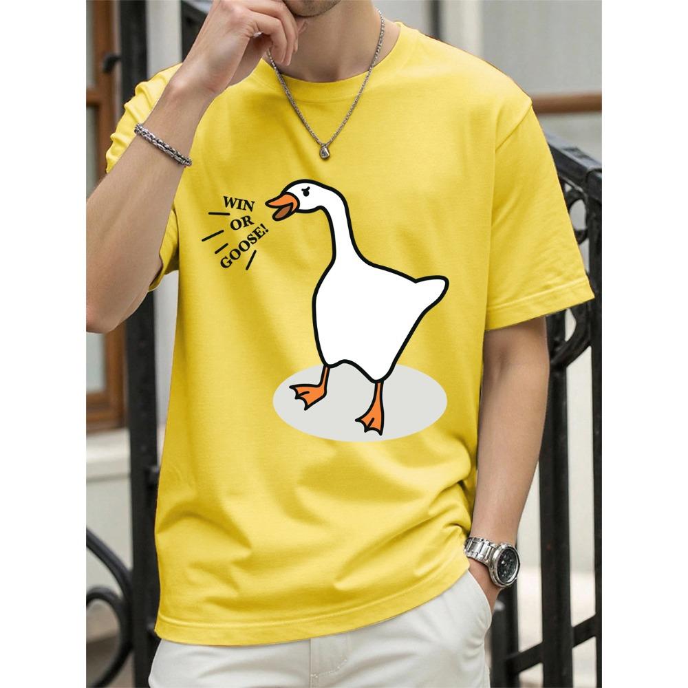 Win Or Goose Printed T-Shirts Womens Summer Cotton Tops Loose O-Neck Comfortable Short Sleeve T Shirts Womans Clothes