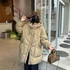 2026 Winter Damen Mode Kapuzen-Freizeit-Daunenjacke mit großen Taschen, lockere Passform, Oversized, Figurschmeichelndes A-Linien-Design