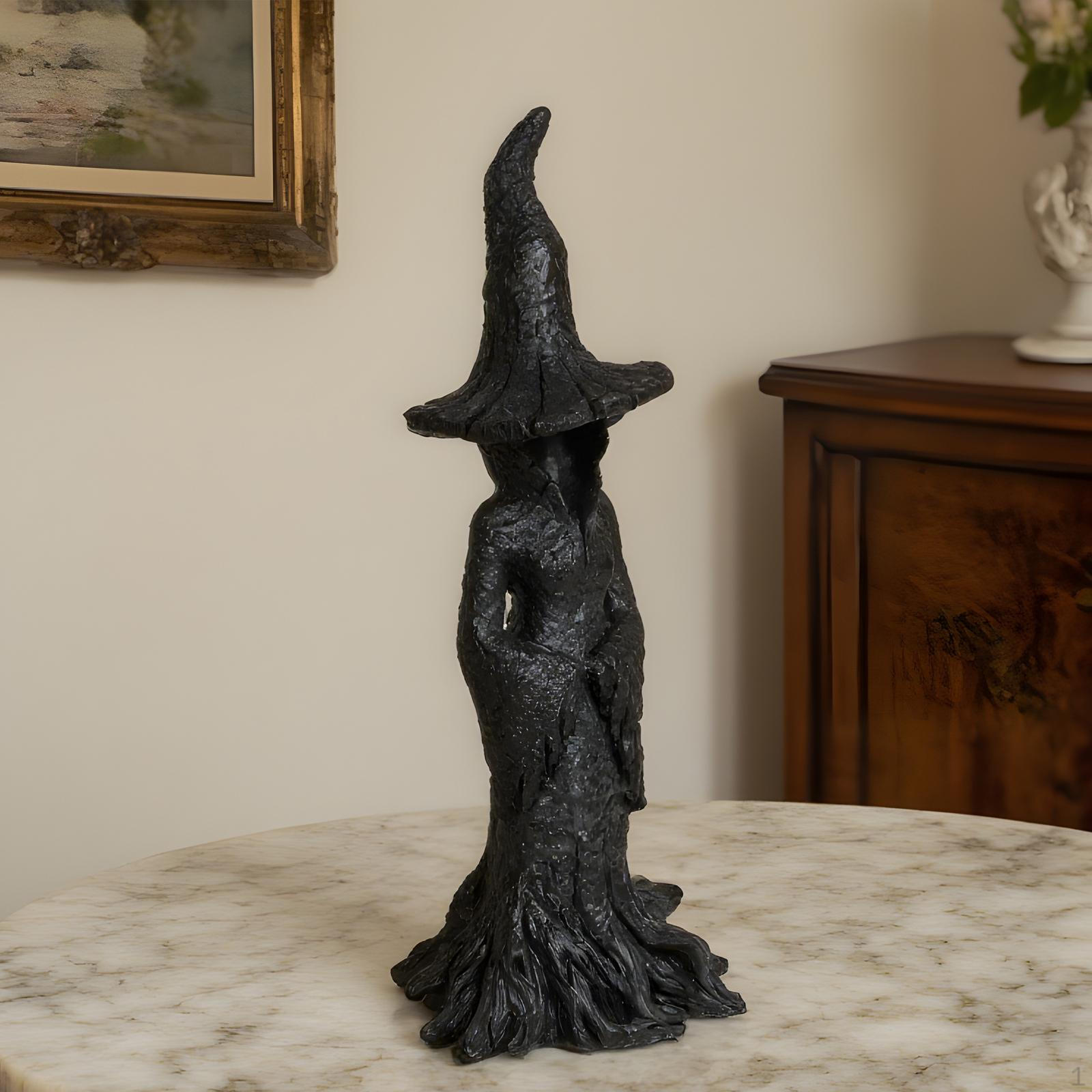 

Halloween Witch Statue Craft Art Sculpture for Cafe Table Centerpiece Mantel