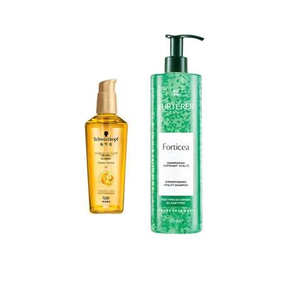 René Furterer Forticea Shampoo & Schwarzkopf Gold-Oil Elixir Set