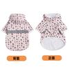 Cartoon Print Hooded Raincoat Small Medium Dogs Waterproof Pet Coat With Reflective Stripes