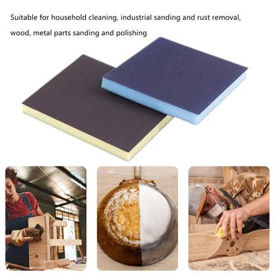 Πολυχρηστικό Σφουγγάρι Τριψίματος Γυαλόχαρτο Διάφορες Κοκκομετρίες Λειαντικό Εργαλείο με Επιφάνεια Κοκκομετρίας Άνετη Λαβή Αφρώδες Μπλοκ Τριψίματος Συσκευασία 2 Τεμαχίων