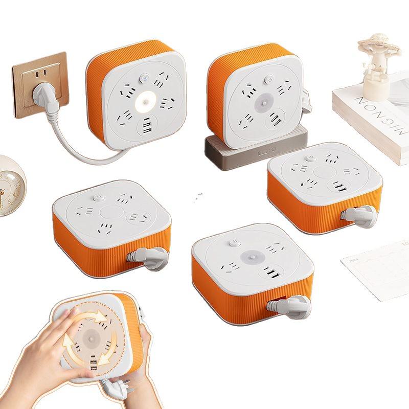 Multi-Socket USB Power Strip with Night Light for Home Use