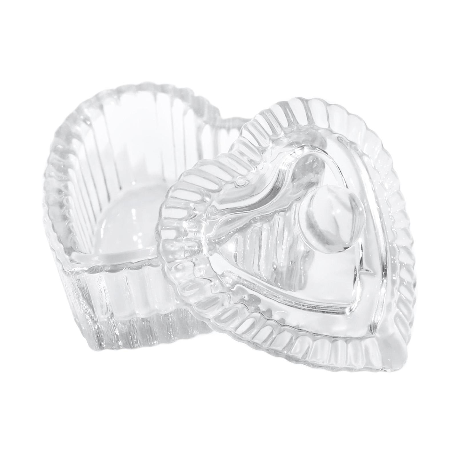 Стеклянная чаша для дизайна ногтей в форме сердца, хрустальная стеклянная чаша с крышкой, жидкая хрустальная чаша для ногтей, хрустальная чаша для салона красоты 1