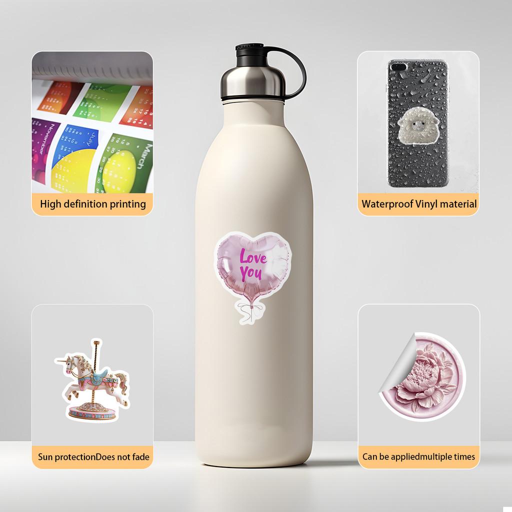 50PCS Pink Graffiti Stickers - Waterproof Decor for Water Cup, Phone, Skateboard & Luggage RecordingYourLife Store