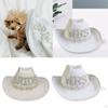 Elegant Pearl Embellished Cowgirl Hat for Halloween and Costume Parties