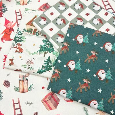 1m/2m/3m Şifreli Pamuklu ve Keten Noel Temalı Kumaş Noel Dekorasyonu İçin Kumaş Masa Örtüsü Kapı Perdesi DIY Kumaş